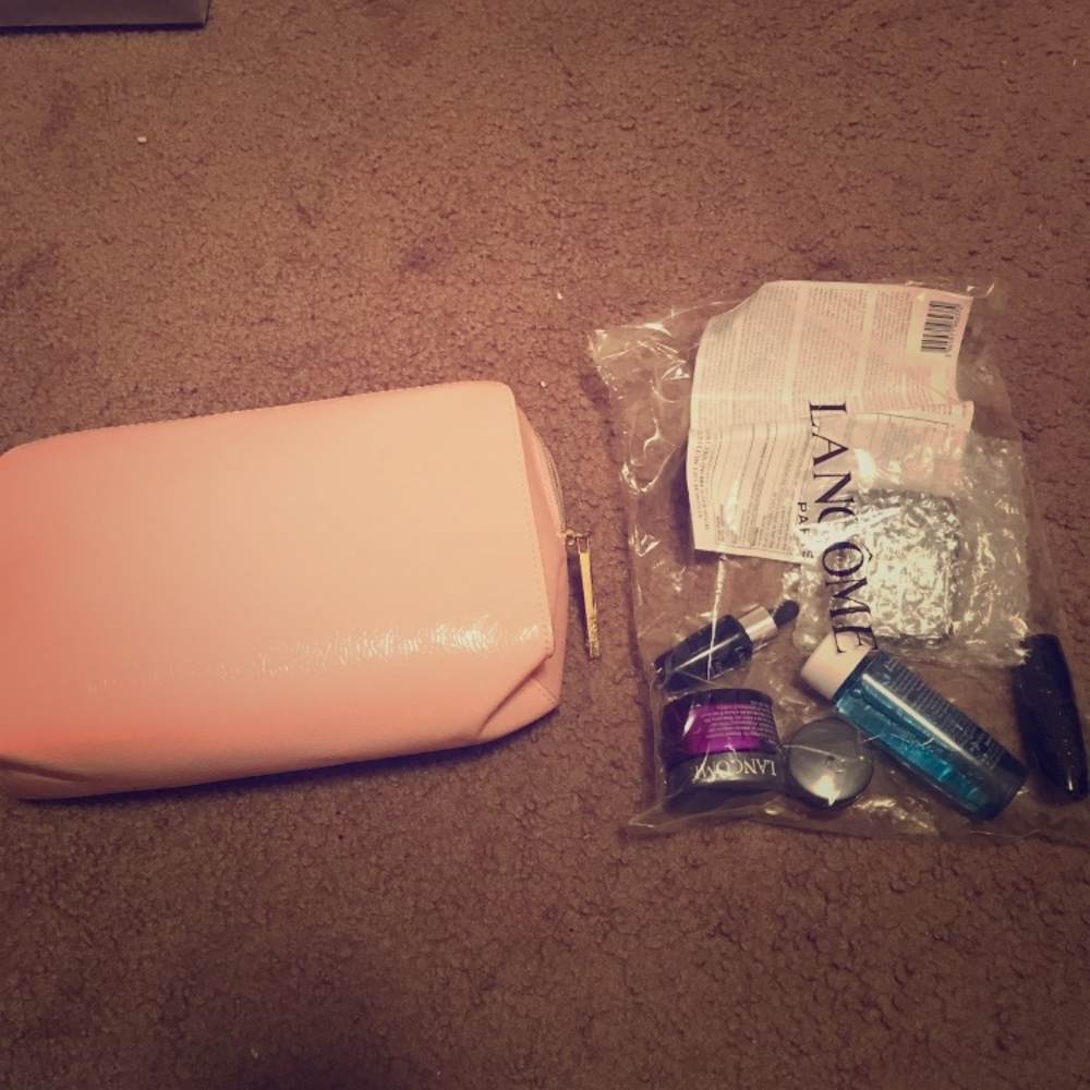 Lancôme makeup bag with beauty products NIB